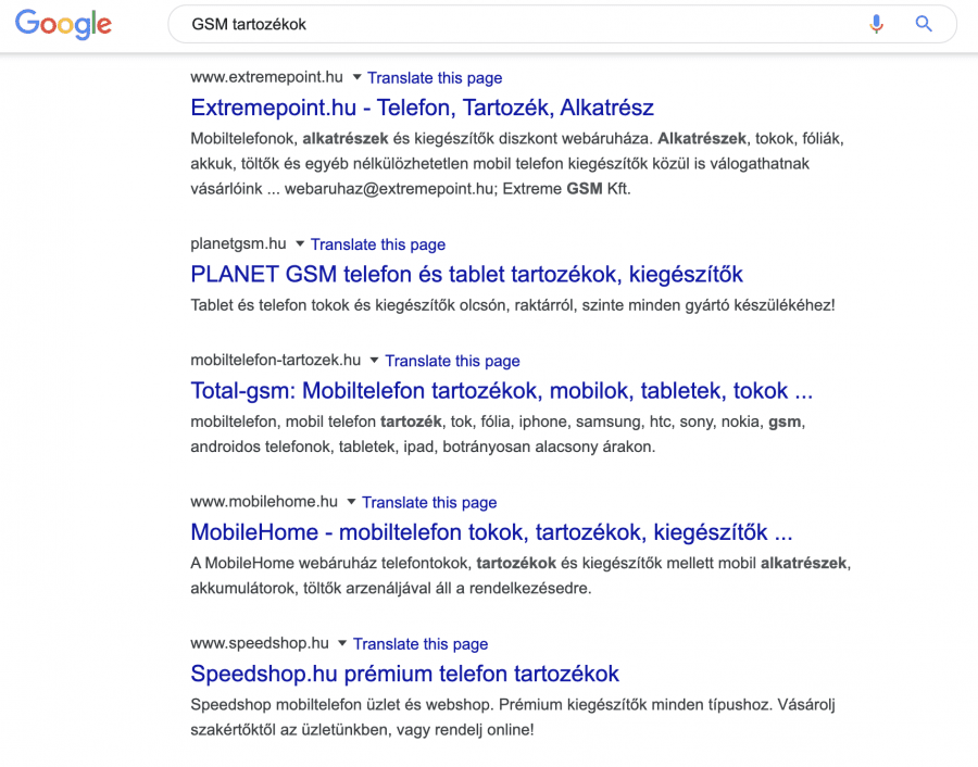 GSM tartozékok